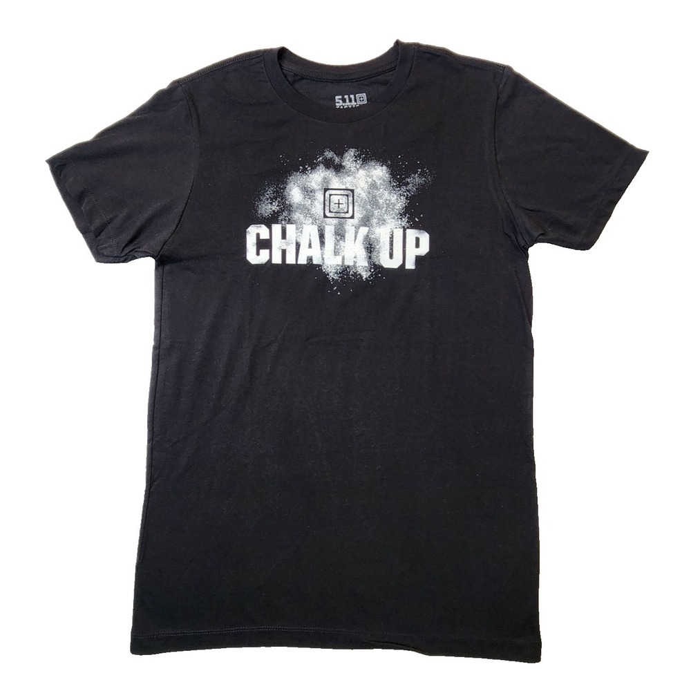 5.11 Tactical Men's T shirt Small Black Chalk Up Print Tee NWT